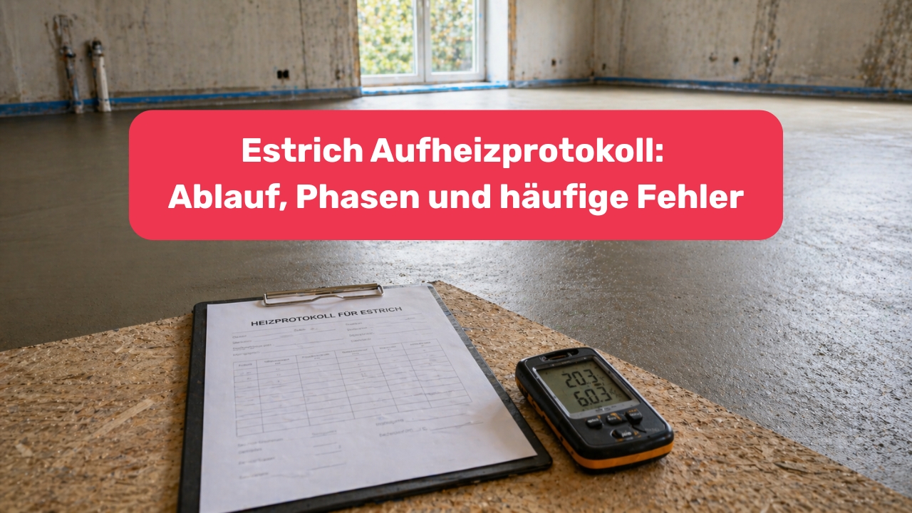 Estrich Aufheizprotokoll: Ablauf, Phasen und h&auml;ufige Fehler