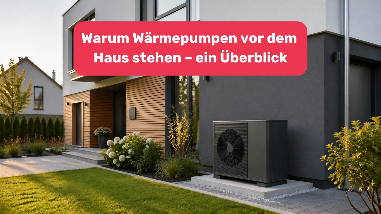 Warum Wärmepumpen vor dem Haus stehen – ein Überblick Hinweis: Dieses Bild wurde mit KI erstellt
