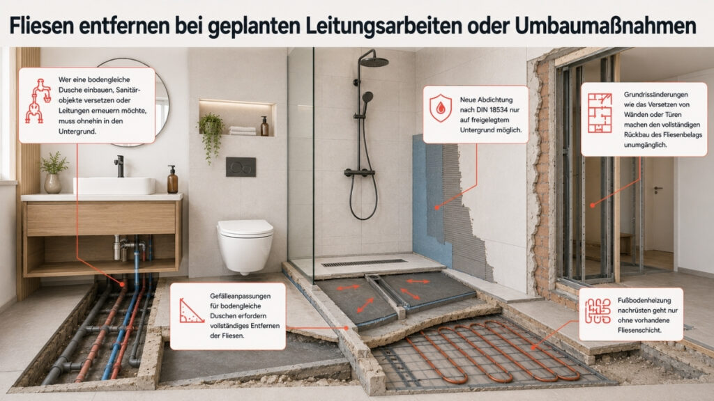 Geplante Leitungsarbeiten oder Grundriss&auml;nderungen