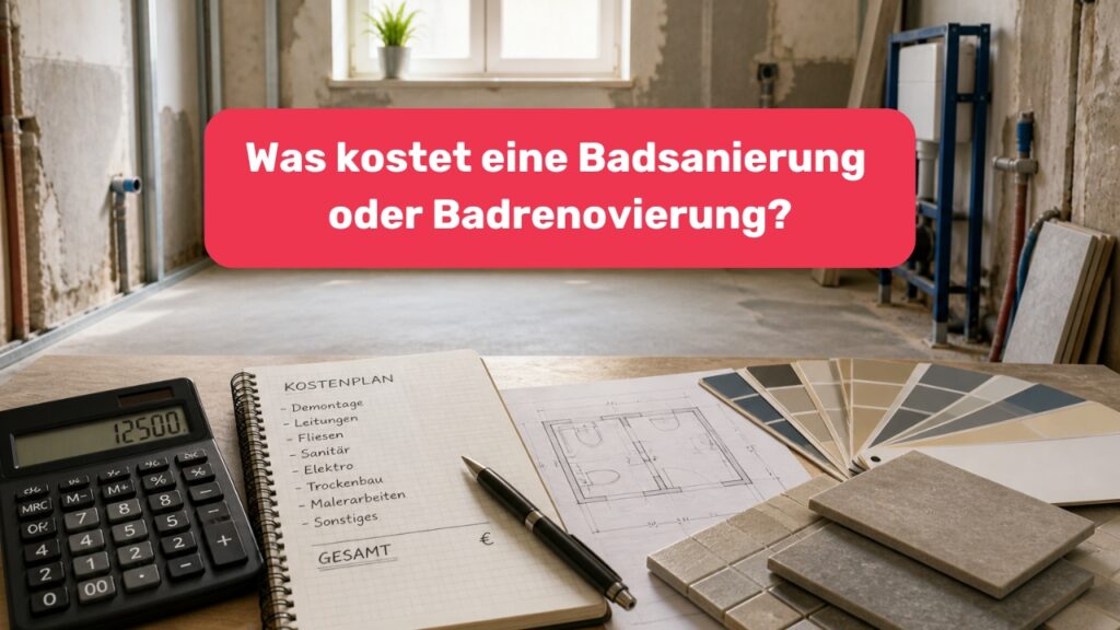 Was kostet eine Badsanierung oder Badrenovierung?
Hinweis: Bild wurde mit KI erstellt