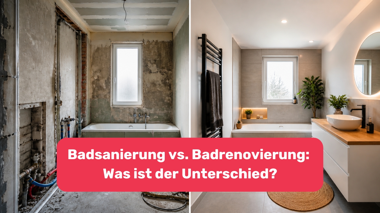 Badsanierung vs. Badrenovierung: Was ist der Unterschied?