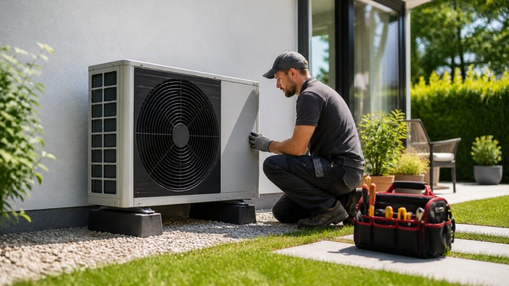 Sommerwartung der W&auml;rmepumpe durch einen Fachbetrieb