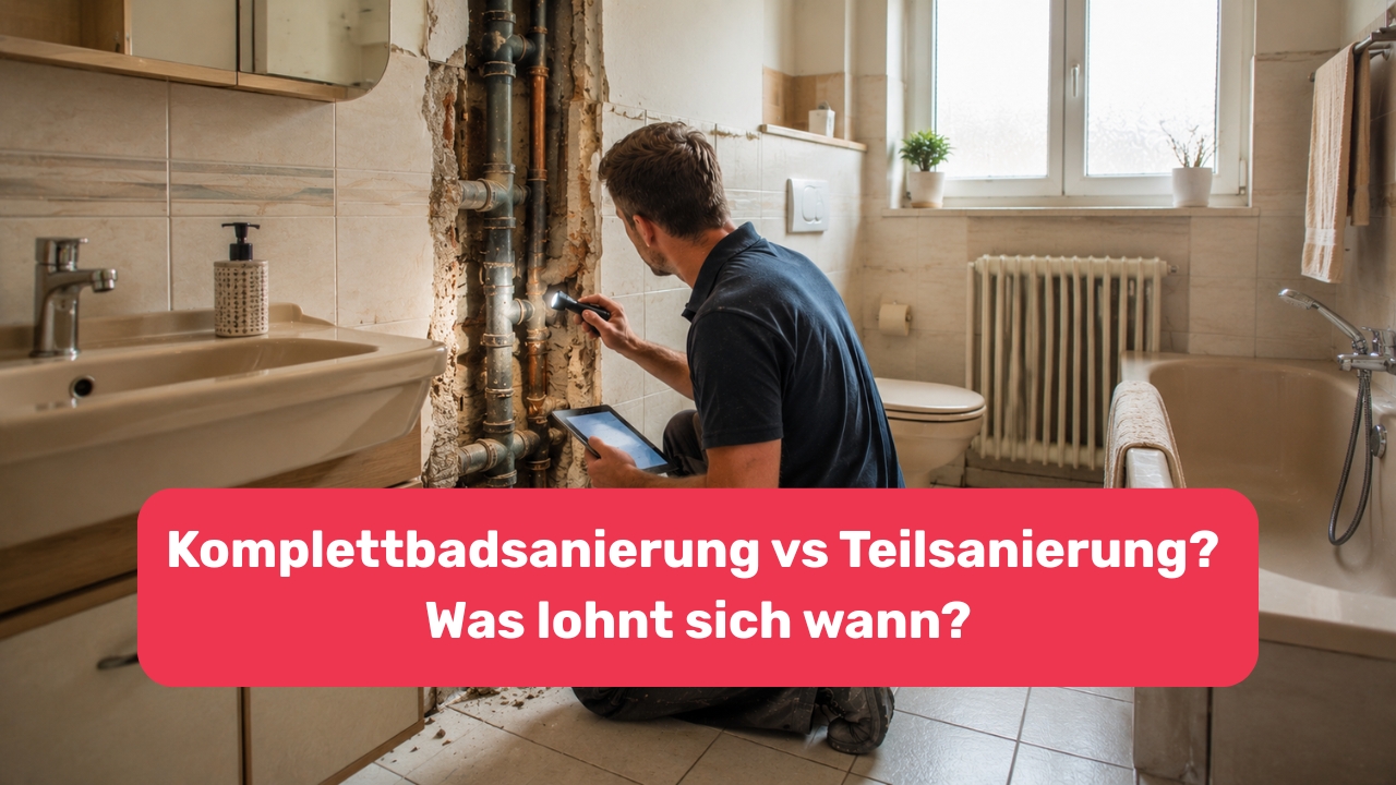 Komplettbadsanierung vs Teilsanierung Was lohnt sich wann Komplettbadsanierung vs Teilsanierung? Was lohnt sich wann?
