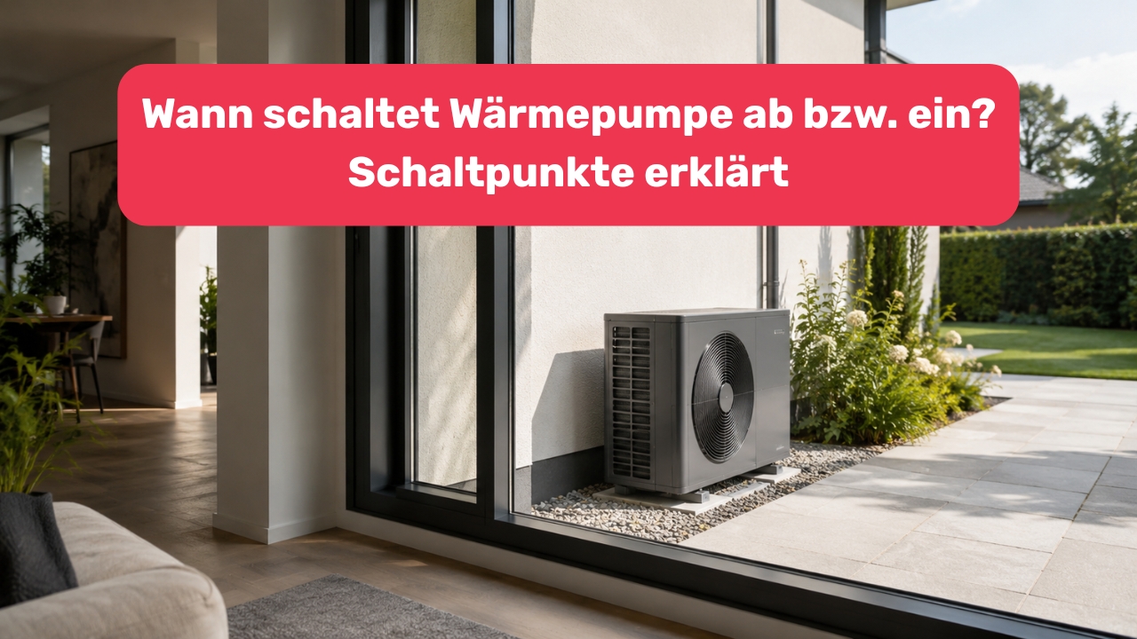 Wann schaltet Wärmepumpe ab bzw. ein? Schaltpunkte erklärt Hinweis: Bild wurde mit KI erstellt