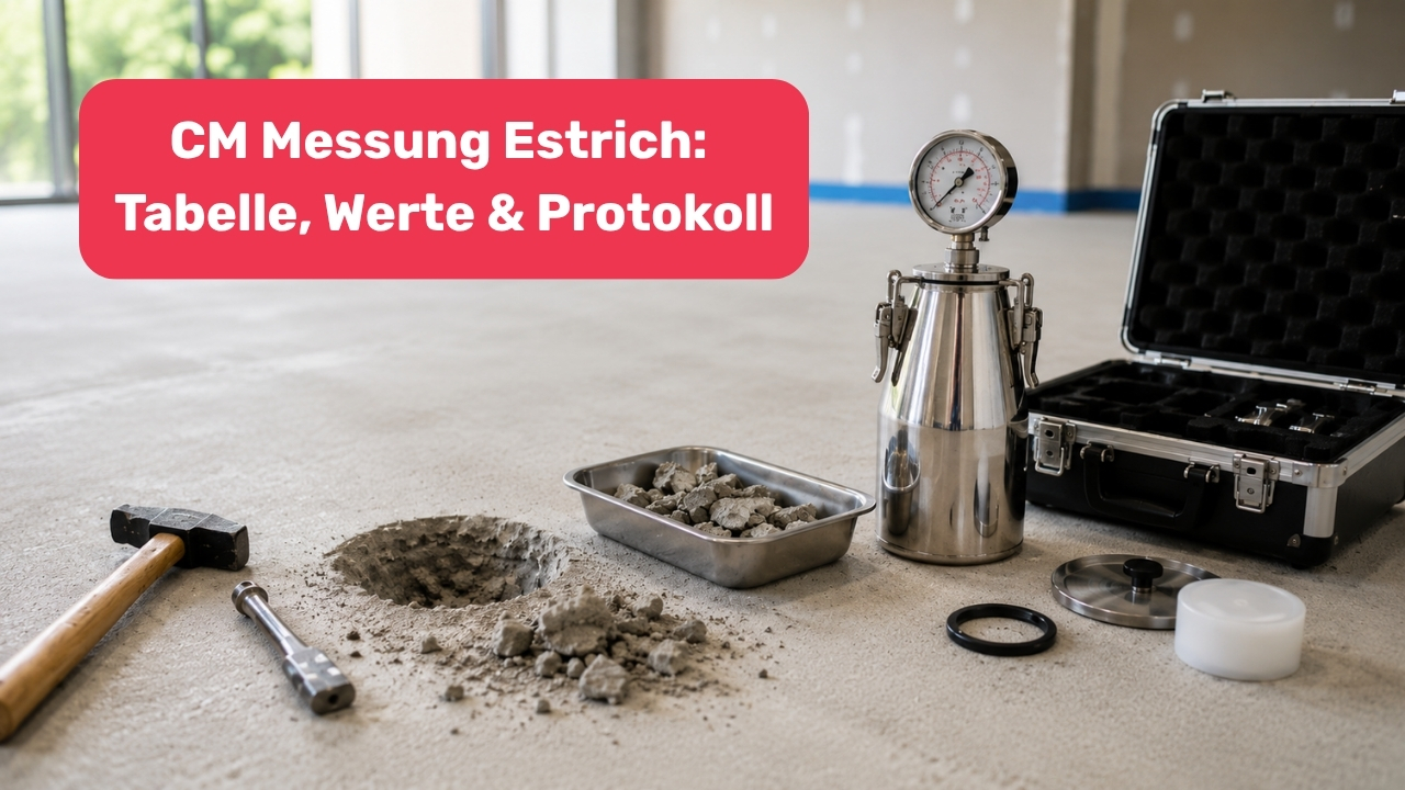 CM Messung Estrich: Tabelle, Werte & Protokoll